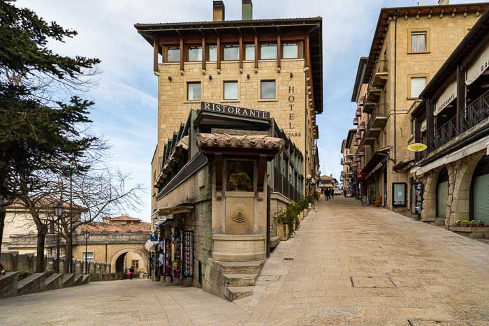 Empty streets in San Marino
